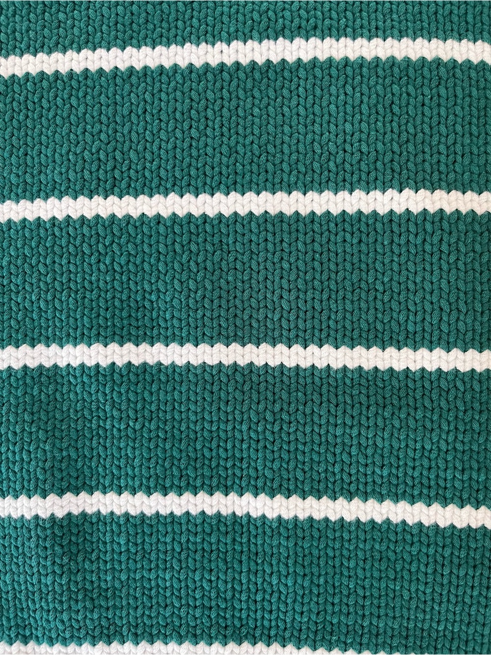 Women’s Zenana Green/White Striped Mock neck Sweater Size Small chunky knit - Picture 7 of 16